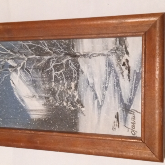 Vintage Original winter oil painting - Picture 2 of 3